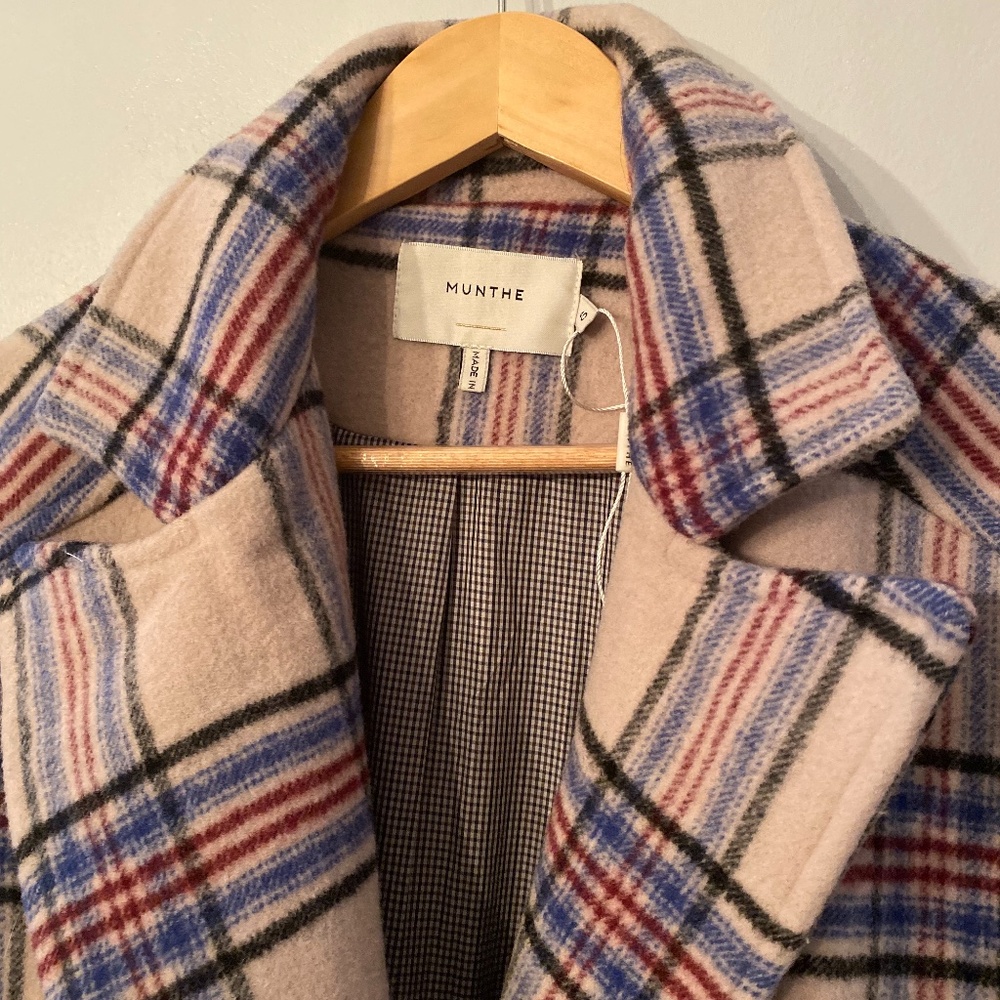 Munthe Plaid Double Breasted Coat